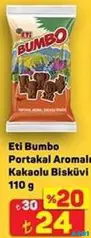 ETİ BUMBO PORTAKAL AROMALI KAKAOLU BİSKÜVİ 110 G fiyat ve kampanya bilgisi